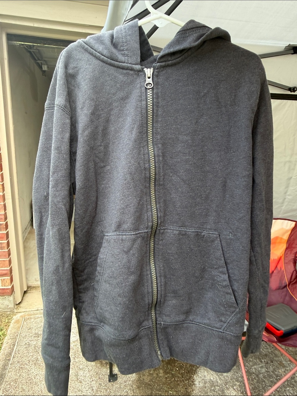 Place Kids Charcoal Gray Zip Hoodie with Front Pockets
